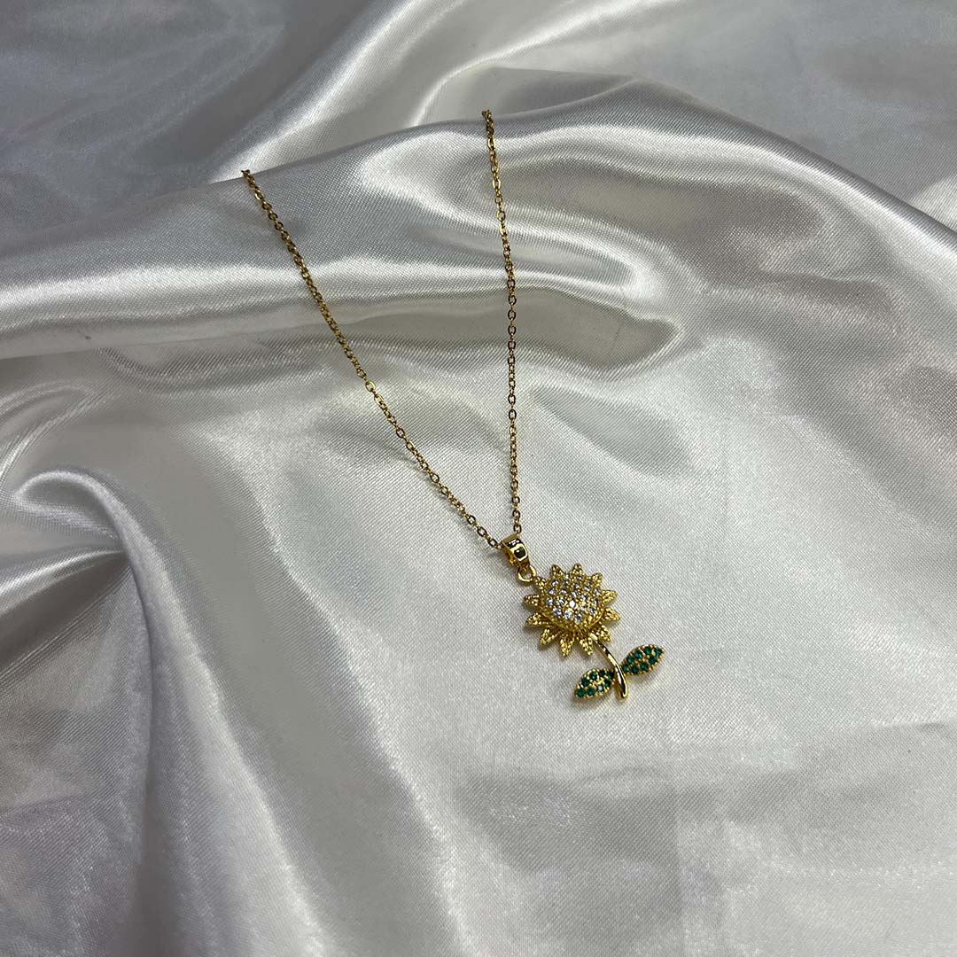 Sunflower Green Gold Chain